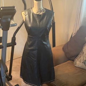 NWOT Leather sheath dress
